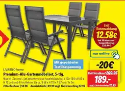 Lidl Premium-Alu-Gartenmöbelset, 5-tlg Angebot
