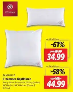 Lidl SANNWALD 3-Kammer-Kopfkissen Angebot