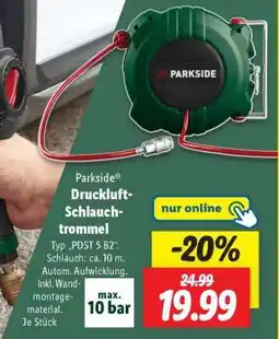Lidl Parkside Druckluft-Schlauchtrommel Angebot