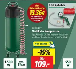 Lidl PARKSIDE Vertikaler Kompressor Angebot