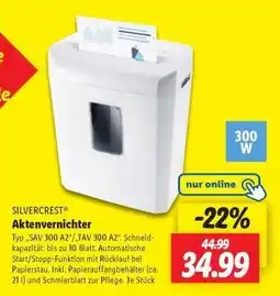 Lidl SILVERCREST Aktenvernichter Angebot