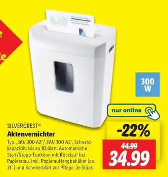 Lidl SILVERCREST Aktenvernichter Angebot