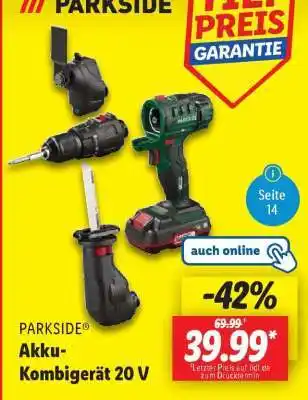 Lidl PARKSIDE Akku-Kombigerät 20 V Angebot