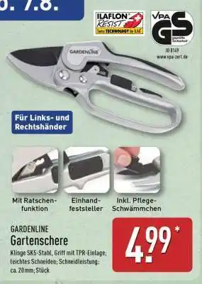 Aldi Nord GARDENLINE Gartenschere Angebot