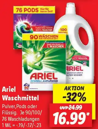 Lidl Ariel Waschmittel Angebot