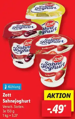 Lidl Zott Sahnejoghurt Angebot
