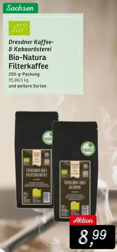 KONSUM Dresdner Kaffee- & Kakaorösterei Bio-Natura Filterkaffee Angebot