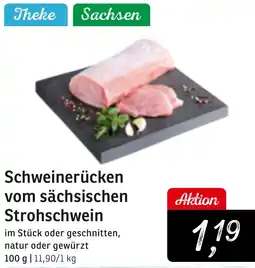 KONSUM Schweinerücken vom sächsischen Strohschwein Angebot