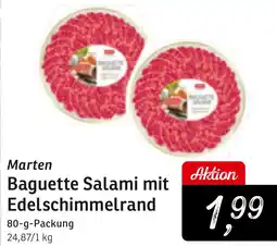 KONSUM Marten Baguette Salami mit Edelschimmelrand Angebot
