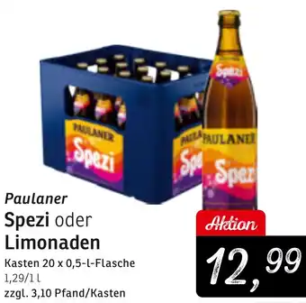 KONSUM Paulaner Spezi oder Limonaden Angebot