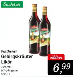 KONSUM Wilthener Gebirgskräuter Likör Angebot