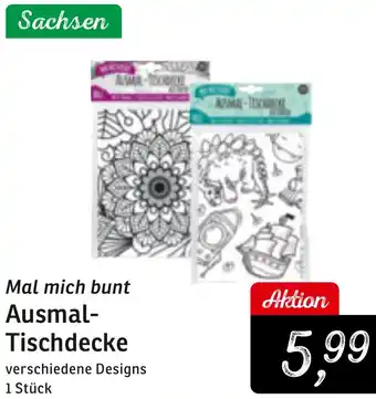 KONSUM Mal mich bunt Ausmal Tischdecke Angebot