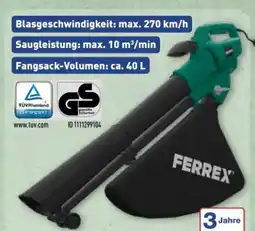 Aldi Nord Ferrex Elektro-Laubbläser/Laubsauger FBT-LBV001 Angebot