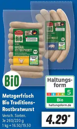 Lidl Metzgerfrisch Bio Traditions Rostbratwurst Angebot