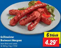 Lidl Grillmeister Bratwurst Merguez Angebot