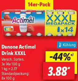 Lidl Danone Actimel Drink XXXL Angebot