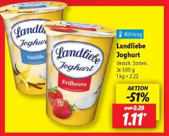 Lidl Landliebe Joghurt Angebot