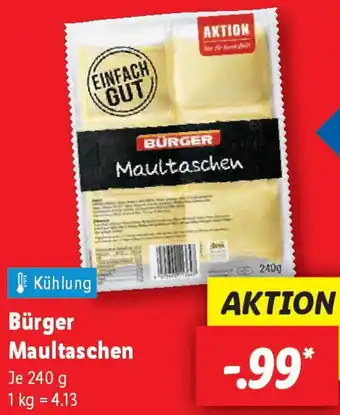 Lidl Bürger Maultaschen Angebot