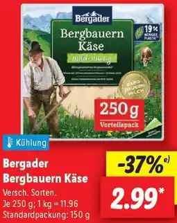 Lidl Bergader Bergbauern Käse Angebot