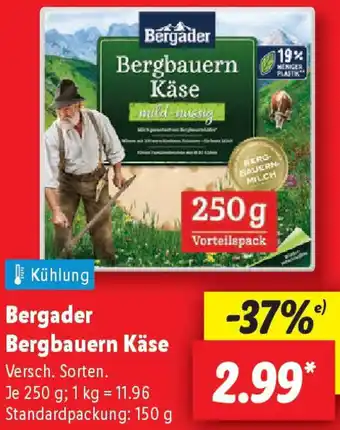 Lidl Bergader Bergbauern Käse Angebot