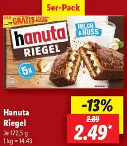 Lidl Hanuta Riegel Angebot