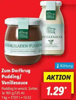 Lidl Zum Dorfkrug Pudding/ Vanillesauce Angebot