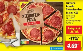Lidl Trattoria Alfredo Steinofenpizza Salami XXL Angebot