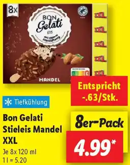 Lidl Bon Gelati Stieleis Mandel XXL Angebot