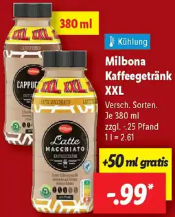 Lidl Milbona Kaffeegetränk XXL Angebot