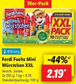 Lidl Ferdi Fuchs Mini Würstchen XXL Angebot