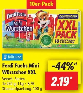 Lidl Ferdi Fuchs Mini Würstchen XXL Angebot