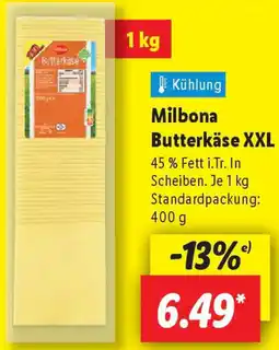Lidl Milbona Butterkäse XXL Angebot