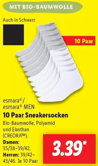 Lidl esmara/ esmara MEN 10 Paar Sneakersocken Angebot