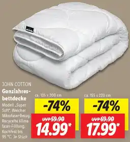 Lidl JOHN COTTON Ganziahresbettdecke Angebot