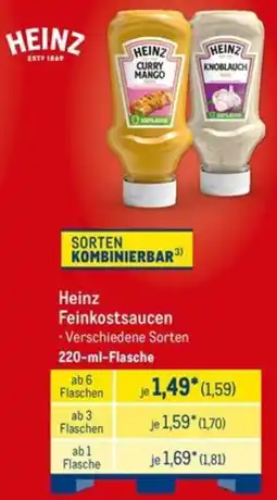METRO Heinz Feinkostsaucen Angebot