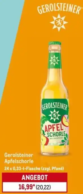 METRO Gerolsteiner Apfelschorle Angebot
