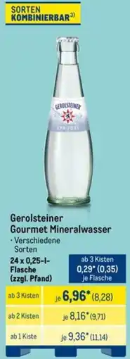 METRO Gerolsteiner Gourmet Mineralwasser Angebot