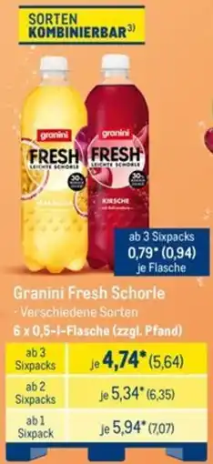 METRO Granini Fresh Schorle Angebot