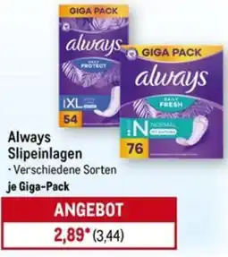 METRO Always Slipeinlagen Angebot