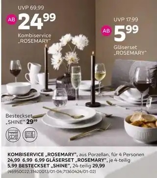 Mömax Kombiservice „rosemary“ Angebot