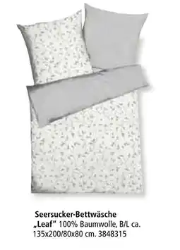 Segmüller Seersucker-bettwäsche „leaf“ Angebot