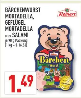 Marktkauf Reinert bärchenwurst mortadella Angebot