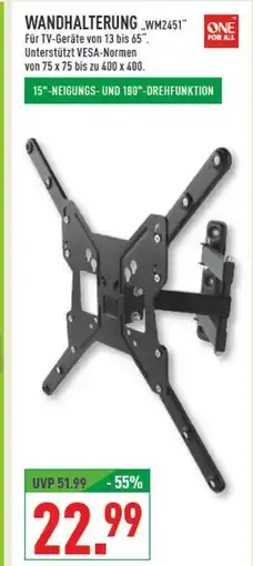 Marktkauf One for all wandhalterung wm2451 Angebot