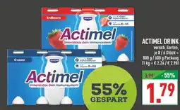 Marktkauf Danone actimel drink erdbeere Angebot