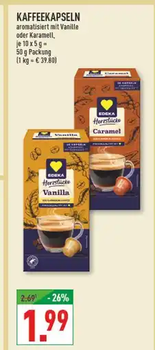 Marktkauf Edeka herzstücke vanille kaffeekapseln Angebot