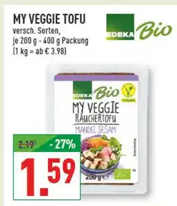 Marktkauf Edeka bio my veggie tofu mandel sesam Angebot