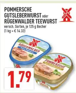 Marktkauf Pommersche oder rügenwalder gutsleberwurst oder teewurst Angebot