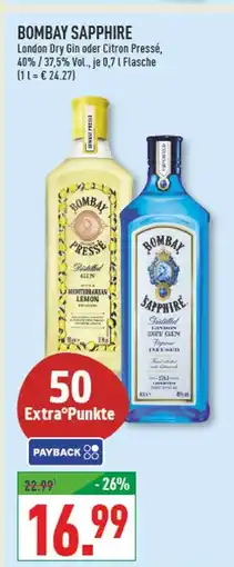Marktkauf Bombay sapphire london dry gin Angebot