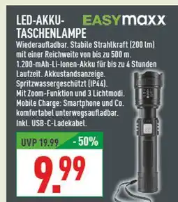 Marktkauf Easymaxx led-akku-taschenlampe Angebot