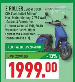 Marktkauf Super soco e-roller cux eco limited edition Angebot